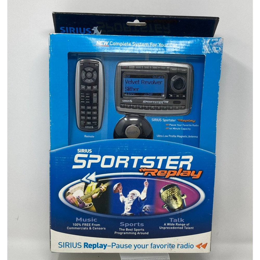 Sirius Sportster Replay SP-TK2 Satellite Radio w/ Car Kit - New-in-Box - SEALED!
